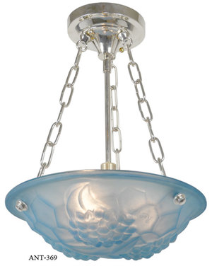 French Art Deco signed Degue ceiling bowl Chandelier (ANT-369)