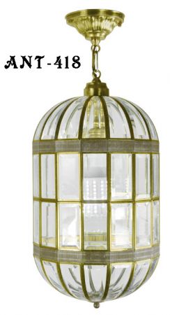 Mid Century Modern Beveled Glass Pendant Light CA Title 24 Compliant (ANT-418)