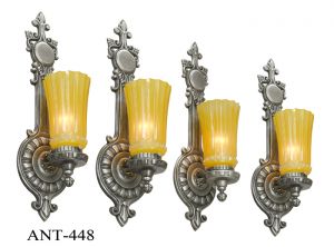 Antique Art Deco Wall Sconces Circa 1920s - Set of Four (ANT-448)