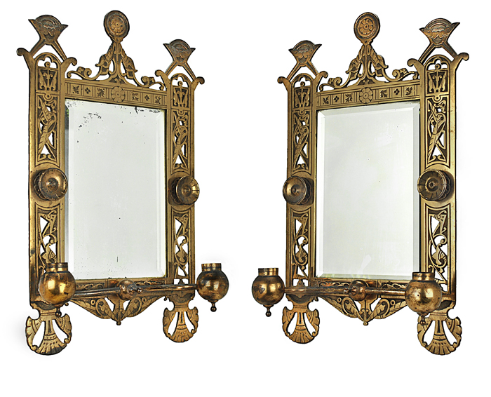 Vintage Hardware Lighting Eastlake Victorian Pair Of Antique Candle Sconces W Beveled Mirrors Ant 524 - Antique Wall Sconces For Candles Vintage Hardware Lighting Eastlake Victorian Pair Of Antique Candle Sconces W Beveled Mirrors Ant 524 - Antique Wall Sconces For Candles