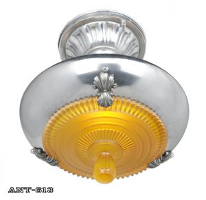 Art Deco Streamline Antique Semi Flush Mount Ceiling Pendant Light (ANT-613)