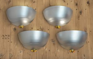 Streamline Art Deco Wall Sconces Set of 4 Modern Lights Fixtures (ANT-615)