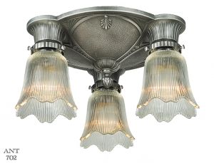 Art Deco Close Ceiling Lights Pair of Semi Flush Mount Chandeliers (ANT-702)