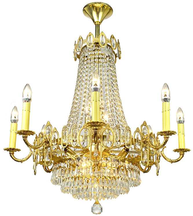 Vintage Hardware Lighting Vintage Crystal Chandelier 16 Light