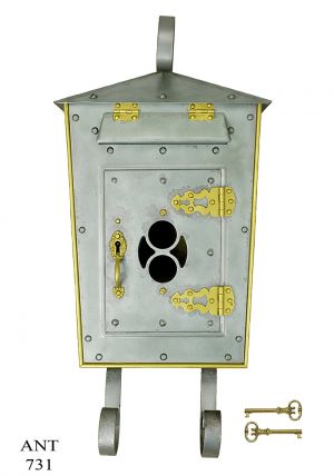Arts and Crafts Antique Brass Steel Wall Mount Mail Box Letter Drop (ANT-731)