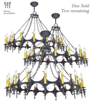 Large 48 Inch Wide Chandelier Gothic 18 Light Candle Ceiling Fixture (ANT-775)