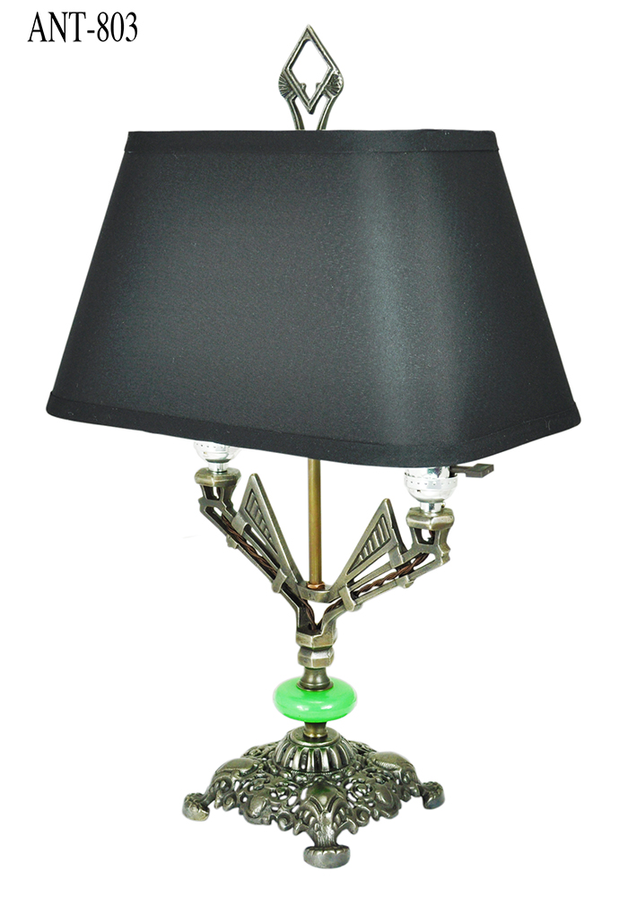 Antique jadeite table lamp deals
