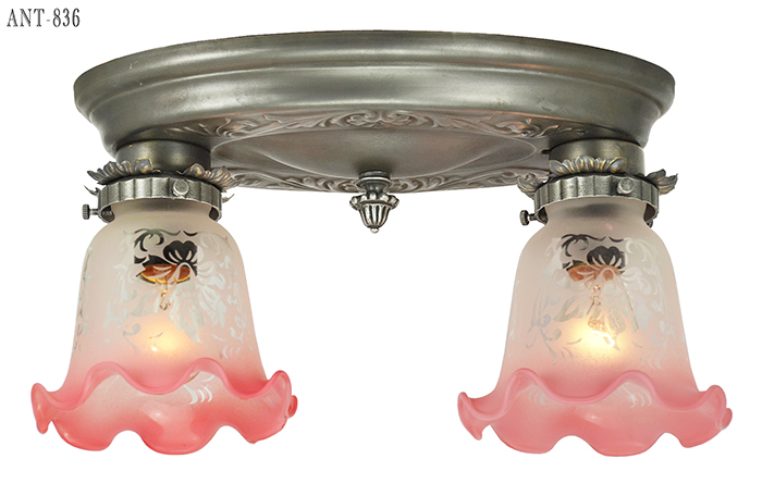 Two bulb ceiling mount light deals fixture