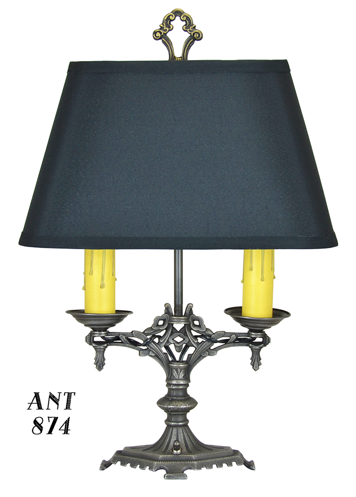 Vintage Hardware Lighting 1920s Art Deco Table Lamp Antique 2 Socket Light With Cast Iron Frame Ant 874