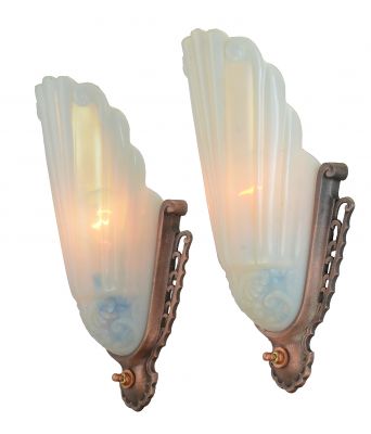 VERY Scarce Virden Art Deco Chateau Sconces (ANT-918)