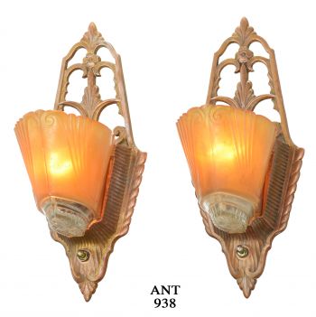 Very Nice Art Deco Pair of Sconces by Virden (ANT-938)