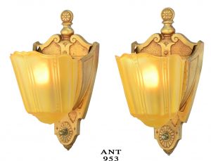 Pair of American Art Deco Slip Shade Sconces (ANT-953)