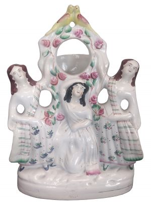 Faith Hope Charity Pocket Watch Holder Staffordshire Figure (ANT-SR167)