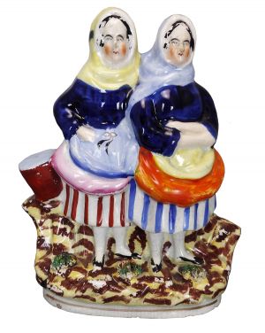 Milkmaids Antique Staffordshire Figure (ANT-SR169)