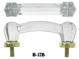 Victorian Style Clear Glass Bridge Handle (B-17B)