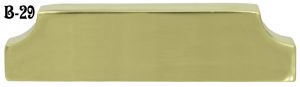 Lacquered Brass Handle Concave Shoulder 2 1/2" Boring (B-29)