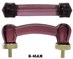 Amethyst Glass Bridge Handle (B-46AM)