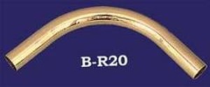Classic Brass Style 2" OD Bar Rail 90 degree "Big Sweep" (B-R20)