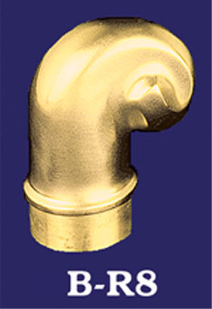 Vintage Style Scroll Finial End for 2" Bar Rail (B-R8)