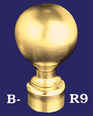 Classic Ball Finial End for 2" Bar Rail (B-R9)