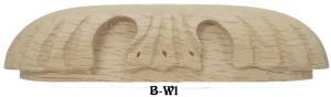 Oak Carved 7" Desk Handle (B-W1)