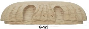 Oak Carved 5" Desk Handle (B-W2)