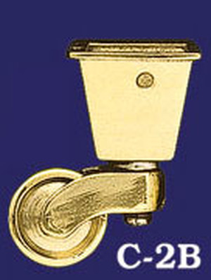 Vintage Furniture Square Cup Brass Caster 1