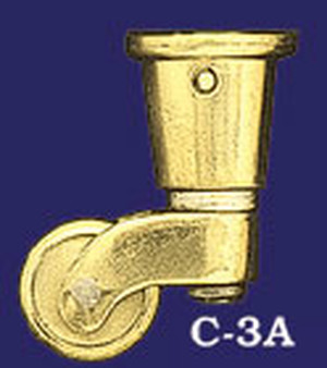 Vintage Furniture Round Cup Brass Caster 3/4