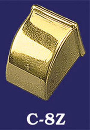 Vintage Furniture Stamped Brass Toe Cap 1 7/16" (C-8Z)