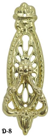 Pierced Brass Drop Pull With Keyhole (D-8)
