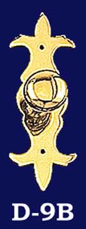 3/4" Round Brass Knob With Period Backplate (D-9B)