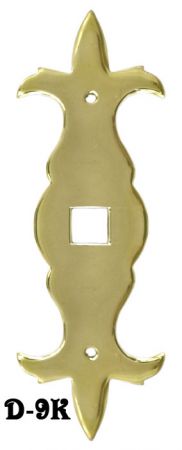 Period Design Backplate with Square Hole (D-9K)