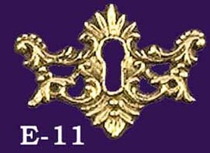Victorian Cast Brass Keyhole Escutcheon (E-11)