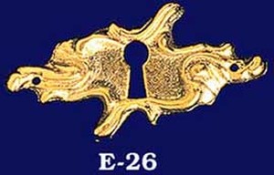 French Louis Style Horizontal Keyhole Escutcheon (E-26)