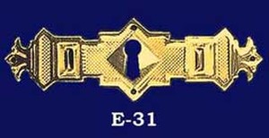 Eastlake Horizontal Keyhole Escutcheon (E-31)