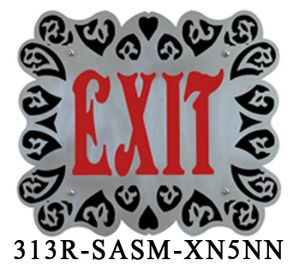 Fancy Victorian Design Aluminum Exit Sign (313x-SASM-XN5NN)
