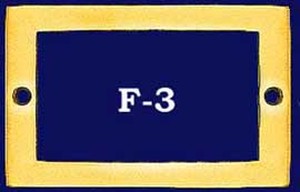 File Cabinet Brass Label Holder Card Frame (F-3)