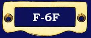 File Cabinet Brass Card Frame Label Holder (F-6F)
