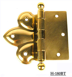 Recreated Surface Mount Half Mortise Pair of Hinges (H-180BT)