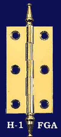 Hinges with Steeple Finials- Pair 3" x 1 5/8" (H-1FGA)