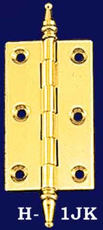 2 1/2" Wide Hinge with Steeple Finials (H-1JK)