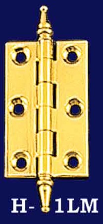 Pair of 2" Hinges with Steeple Finials (H-1LM)