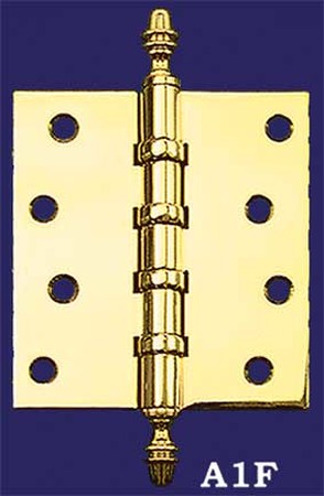 4" x 3 1/2" Hinge with Acorn Finials (H-4035-A1F)