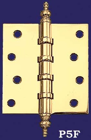 5" x 5" Hinge with Pyramid Finials (H-5050-P5F)
