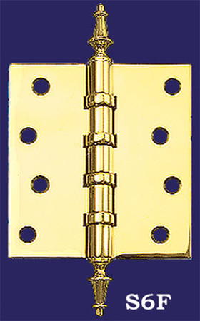 5" x 5" Hinge with Steeple Finials (H-5050-S6F)