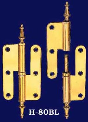 Left Hand Lift Off Hinge with Spire Finials (H-80BL)