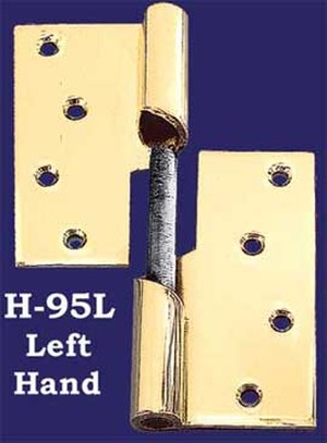 Left Hand 4" x 4" Door Lift Hinges -  (H-95L)