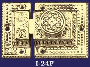 Fancy Victorian Brass Latch (I-24F)