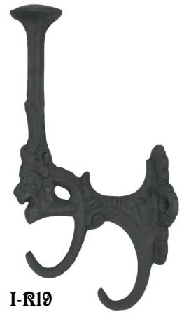 Antique Recreated Iron Face Triple Hook (I-R19)