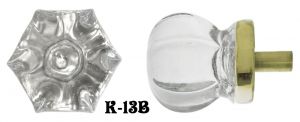 Victorian Clear Glass 7/8" Knob (K-13B)